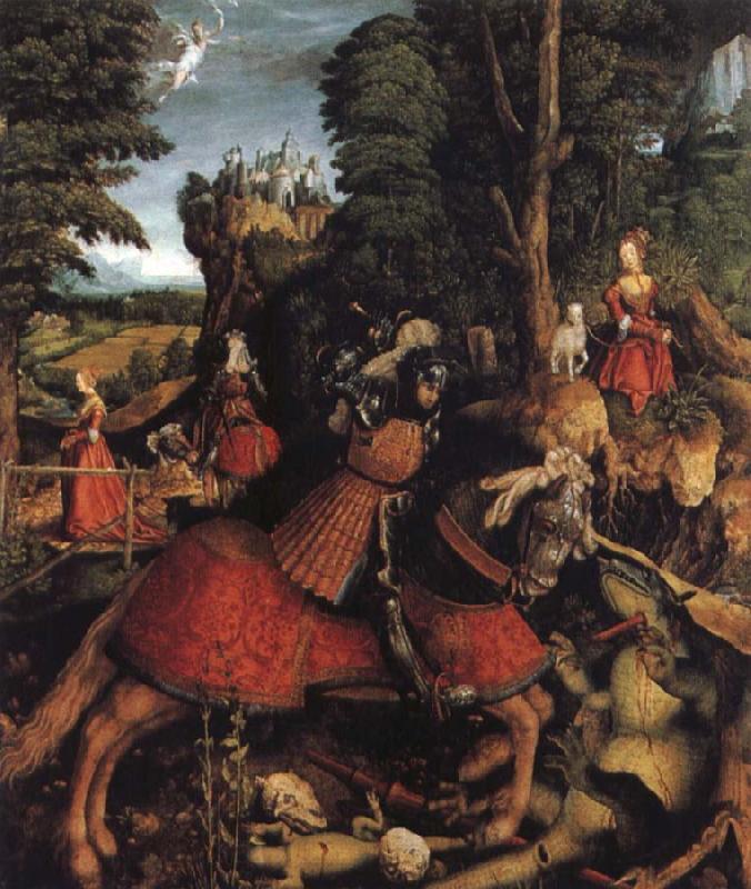 Leonhard Beck St George and the dragon oil painting picture